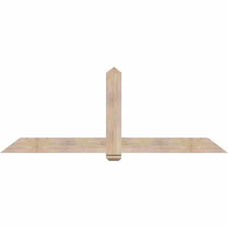 Ekena Millwork Eugene Smooth Timber Gable Bracket, Douglas Fir, 84"W x 31"H x 3 1/2"D x 5 1/2"F, 9/12 Pitch GBW084X31X0406EUG00SDF